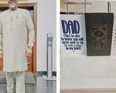 Nigerian reacts after seeing photo of gift Senator Dino Melaye’s son gave him on Father’s day.