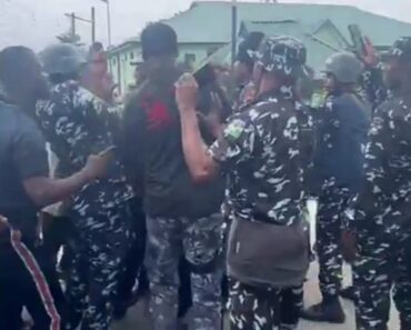Rivers Protest Turns Ugly as Dokubo’s Men Attempt to Attack Demonstrators [VIDEO]