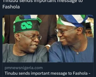 Today’s Headlines: Tinubu Sends Important Message To Fashola
