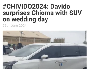 Today’s Headlines: Davido surprises Chioma with SUV on wedding day, FG bans single-use plastics