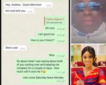 Alleged chat between missing lady Celine and Andrew whom she met on Facebook surfaces