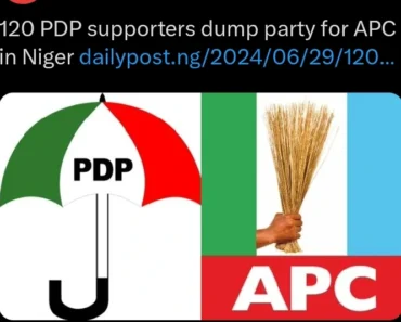 120 PDP Supporters Dump Party For APC in Niger