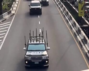 Tinubu’s Motorcade : What You Should Know About The Land Cruiser With Roof-mounted Antennas